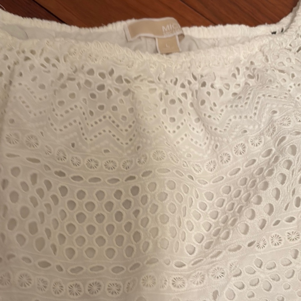 MICHAEL Michael Kors White Eyelet Top - Picture 2 of 5